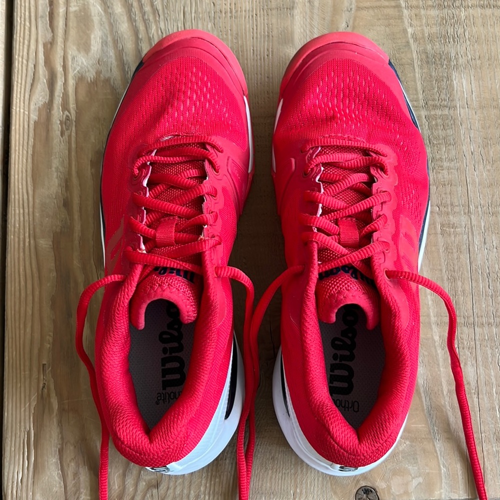 Red Wilson Women's Rush Pro 3.0 Tennis Shoes